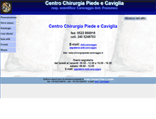 Tablet Screenshot of chirurgiapiede-caravaggio.it